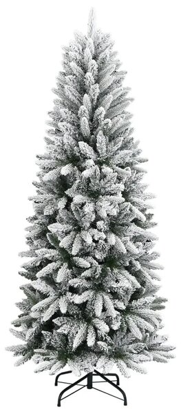 Božićna drvca Topla bijela PVC plastika čelik i PE - Zelena i bijela 180 cm 1 bez LED svjetala