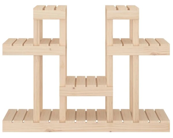Stalak za biljke 104 5 x 25 x 77 5 cm od masivne borovine - Prirodna 104.5 x 25 x 77.5 cm 1 Prirodna