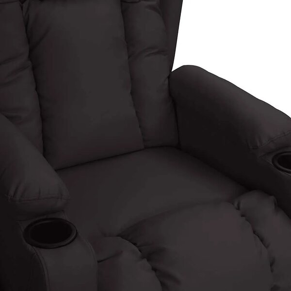 Električna masažna fotelja od umjetne kože crna - Crna 1 1 Crna