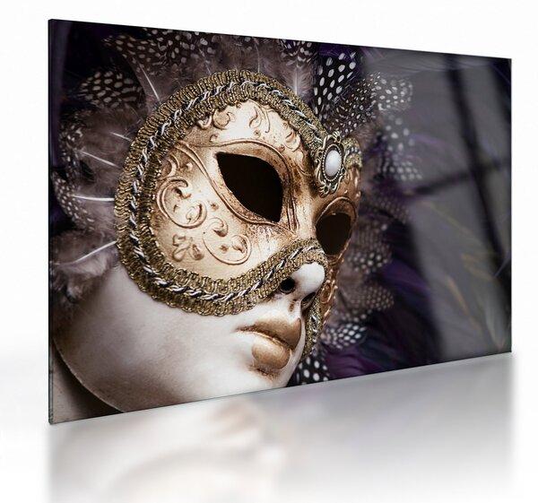Staklena slika skulpture s maskom (70x50 cm)