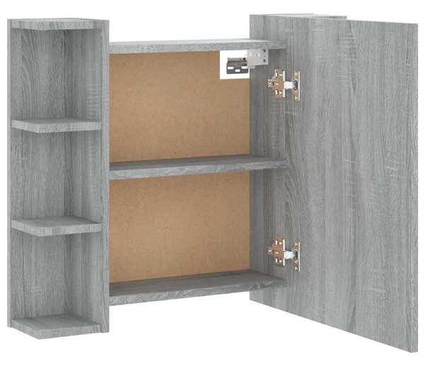Ormarić s ogledalom LED boja hrasta sonome 70 x 16 5 x 60 cm - Sivi hrast sonoma 1 Sivi hrast sonoma