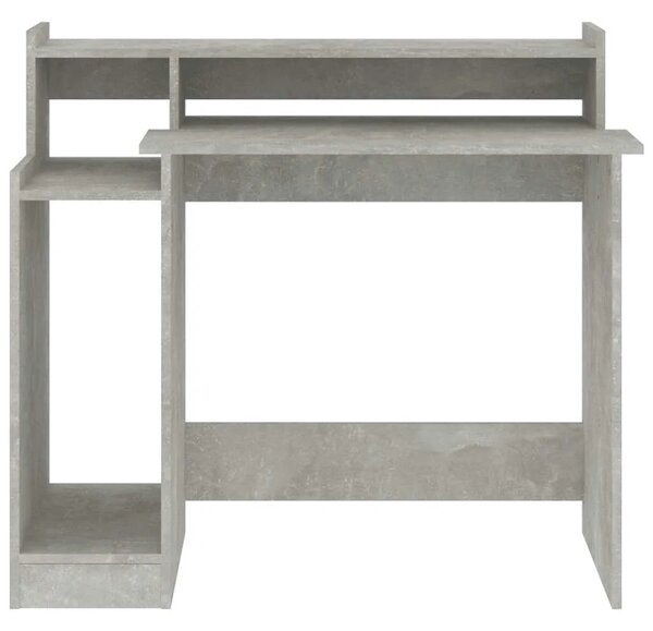 Radni stol s LED svjetlima sivi 97x45x90 cm konstruirano drvo - Beton siva Beton siva