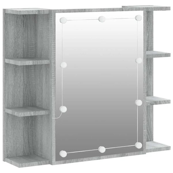 Ormarić s ogledalom LED boja hrasta sonome 70 x 16 5 x 60 cm - Sivi hrast sonoma 1 Sivi hrast sonoma