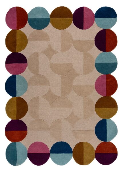 Bež ručno rađen vunen tepih 160x230 cm Mia Textured Scallop – Flair Rugs