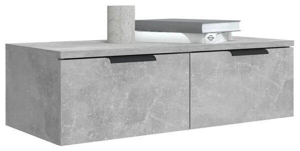 Zidni ormarić boja betona 68 x 30 x 20 cm od konstruiranog drva - Beton siva 1 1 Beton siva