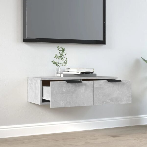Zidni ormarić boja betona 68 x 30 x 20 cm od konstruiranog drva - Beton siva 1 1 Beton siva