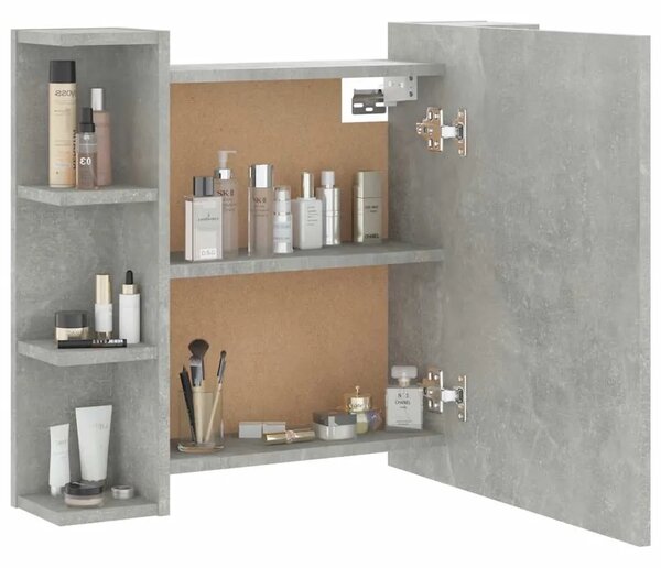Ormarić s ogledalom i LED svjetlima boja betona 70x16 5x60 cm - Beton siva 1 Beton siva