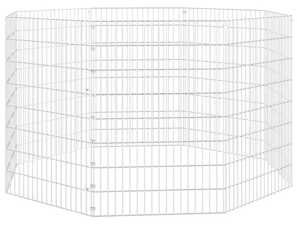 Ograda za životinje s 8 ploča 54 x 80 cm od pocinčanog željeza - 54 x 80 cm 8 panela 54 x 80 cm 8 panela