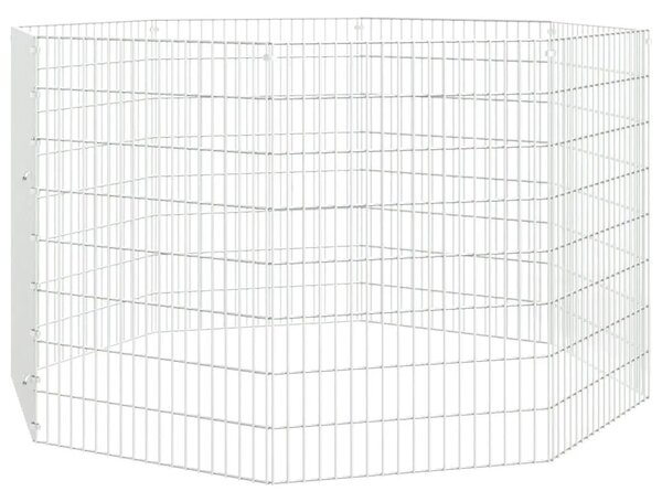 Ograda za životinje s 8 ploča 54 x 80 cm od pocinčanog željeza - 54 x 80 cm 8 panela 54 x 80 cm 8 panela