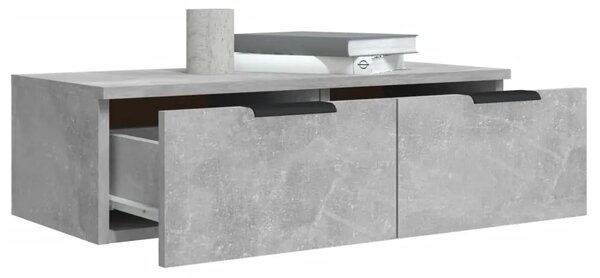 Zidni ormarić boja betona 68 x 30 x 20 cm od konstruiranog drva - Beton siva 1 1 Beton siva