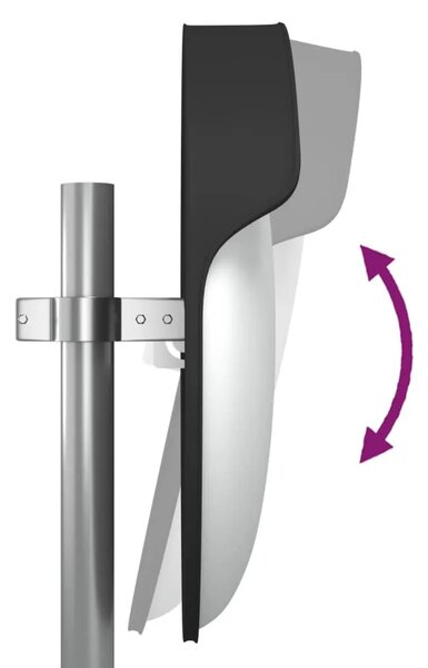 Vanjsko konveksno prometno ogledalo crno Ø60 cm polikarbonat - Crna Ø 60 cm 1 Crna