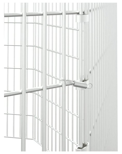Ograda za životinje s 8 ploča 54 x 80 cm od pocinčanog željeza - 54 x 80 cm 8 panela 54 x 80 cm 8 panela