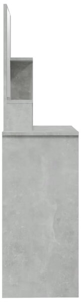 Toaletni stolić s ogledalom siva boja betona 86 5x35x136 cm - Beton siva 1 Beton siva