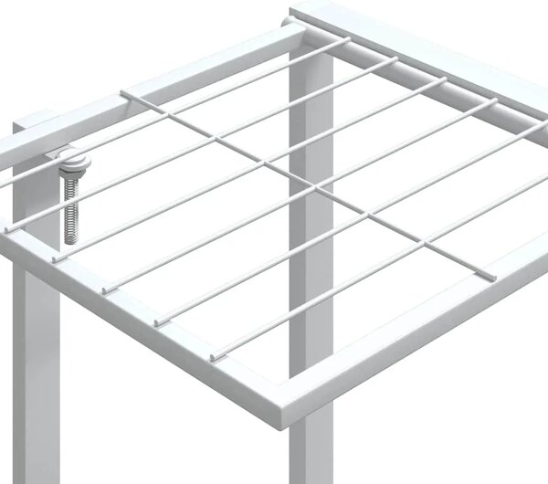 Stalak za cvijeće s kotačima 94 5x24 5x 91 5 cm bijeli željezni - Bijela 1 S kotačem Bijela