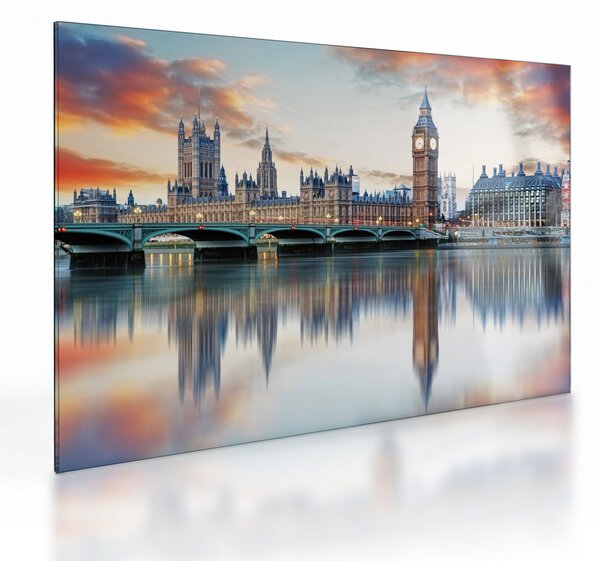 Staklena slika - Londonski Houses of Parliament (70x50 cm)
