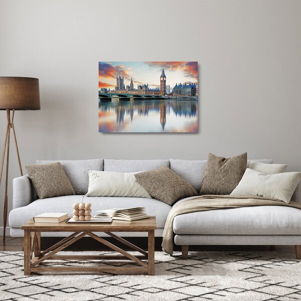 Staklena slika - Londonski Houses of Parliament (70x50 cm)