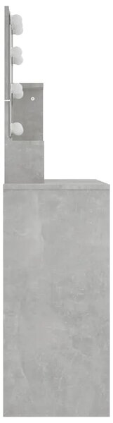 Toaletni stolić s LED Siva betona 86 5x35x136 cm - Beton siva 1 Beton siva