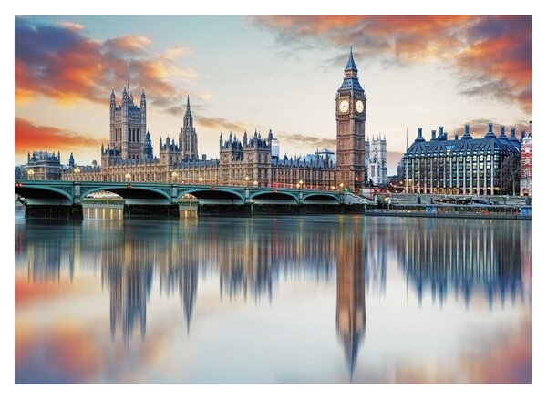 Staklena slika - Londonski Houses of Parliament (70x50 cm)