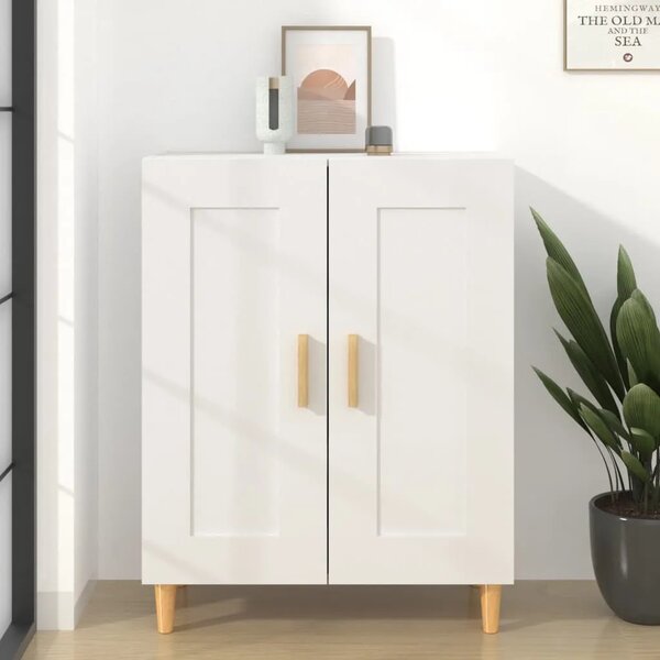 Komoda bijela 69 5 x 34 x 90 cm od konstruiranog drva - Bijela 1 Bijela