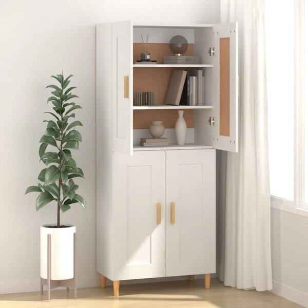 Komoda bijela 69 5 x 34 x 90 cm od konstruiranog drva - Bijela 1 Bijela