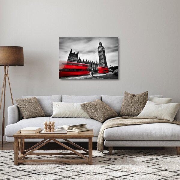 Staklena slika - Londonski Houses of Parliament (70x50 cm)