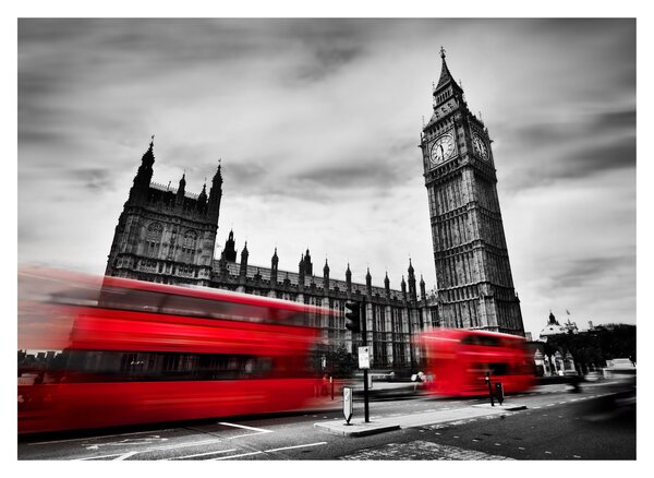 Staklena slika - Londonski Houses of Parliament (70x50 cm)