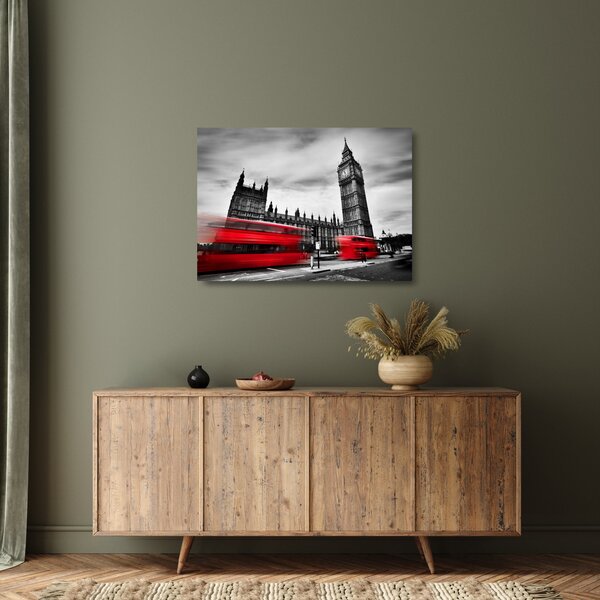 Staklena slika - Londonski Houses of Parliament (70x50 cm)
