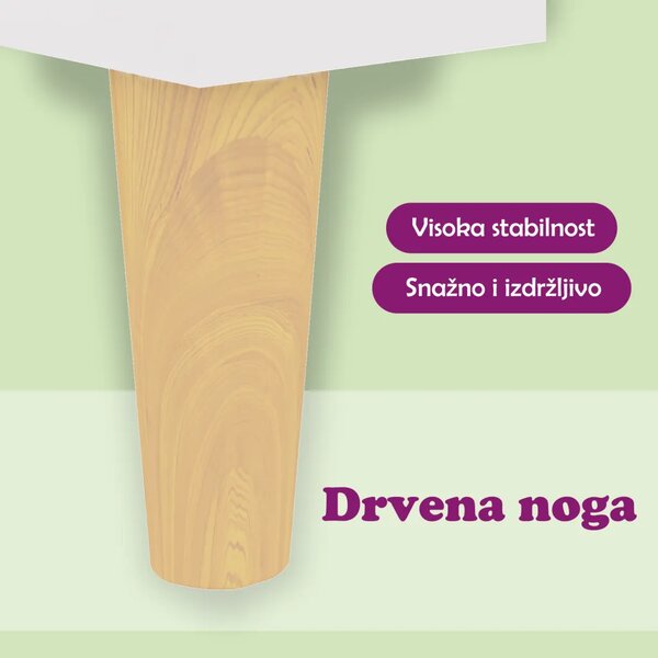 Komoda bijela 34 5 x 34 x 90 cm od konstruiranog drva - Bijela 1 Bijela