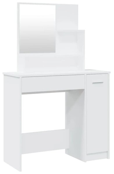 Toaletni stolić s ogledalom bijeli 86 5 x 35 x 136 cm - Bijela 1 Bijela