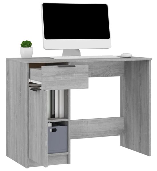 Radni stol boja hrasta sonome 100x50x75 cm konstruirano drvo - Sivi hrast sonoma Sivi hrast sonoma