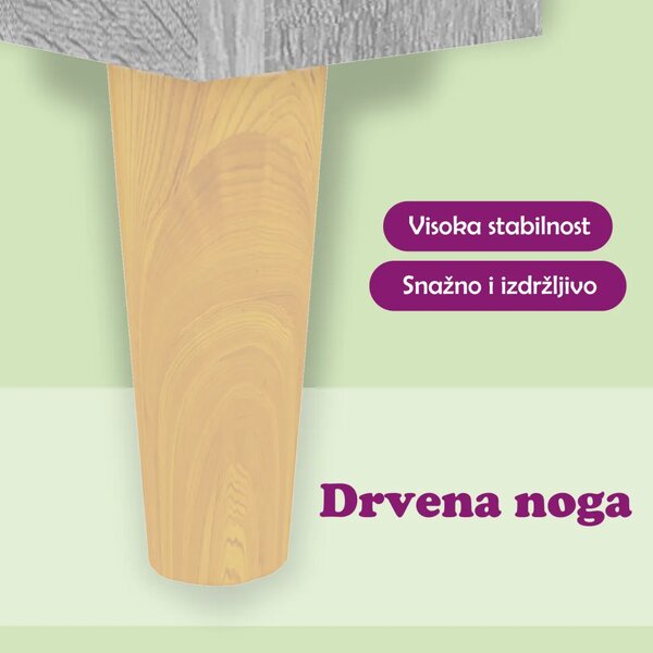 Komoda boja hrasta sonome 34 5x32 5x90 cm konstruirano drvo - Sivi hrast sonoma 1 Sivi hrast sonoma