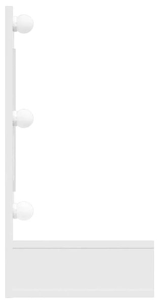 Ormarić s ogledalom i LED svjetlima bijeli 90 x 31 5 x 62 cm - Bijela 1 Bijela
