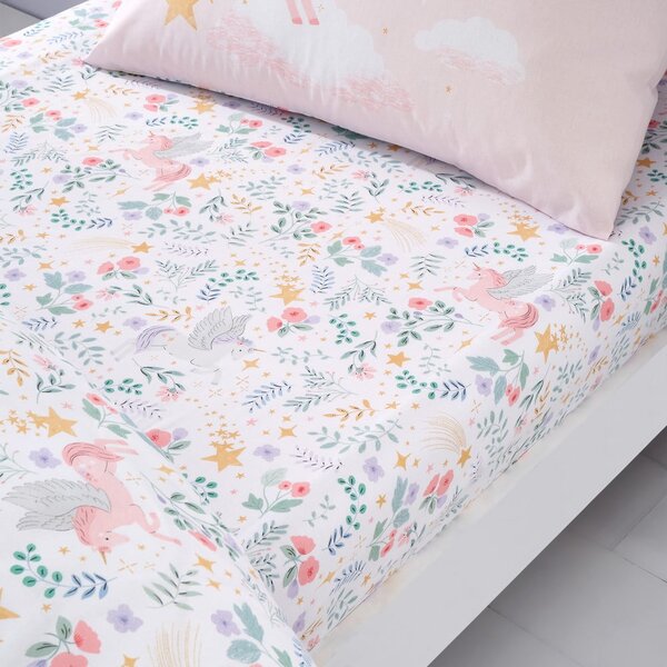 Dječja plahta s gumom za krevet za jednu osobu 90x190 cm Fairytale Unicorn – Catherine Lansfield