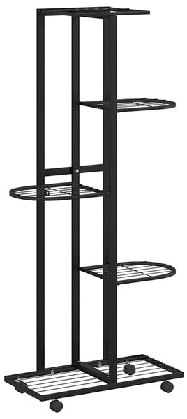 Stalak za cvijeće s 5 katova 44 x 23 x 100 cm crni željezni - Crna 45 x 23 x 100 cm 1 Crna