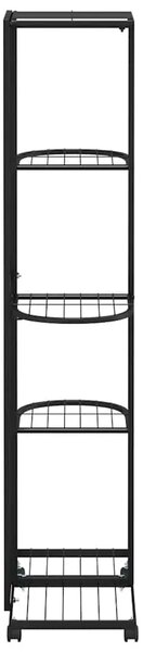 Stalak za cvijeće s 5 katova 44 x 23 x 100 cm crni željezni - Crna 45 x 23 x 100 cm 1 Crna