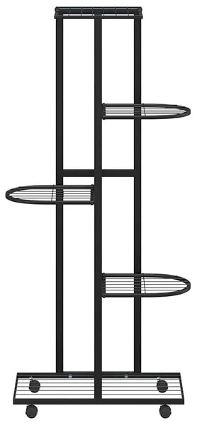 Stalak za cvijeće s 5 katova 44 x 23 x 100 cm crni željezni - Crna 45 x 23 x 100 cm 1 Crna
