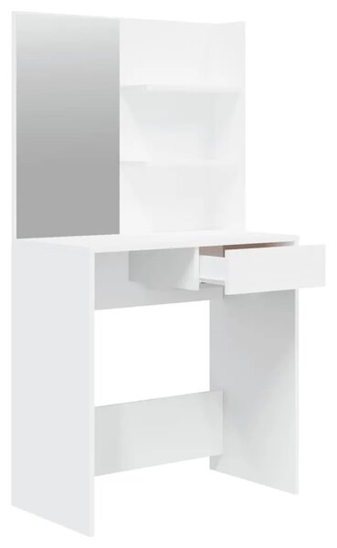 Toaletni stolić s ogledalom bijeli 74 5 x 40 x 141 cm - Bijela 1 Bijela