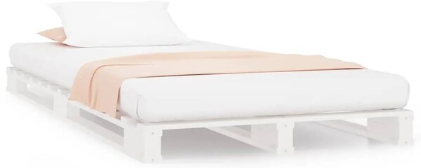 Krevet od paleta bijeli 90x190 cm od masivne borovine mali - Bijela 90 x 190 cm Bijela 90 x 190 cm