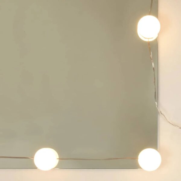 Toaletni stolić LED boja smeđeg hrasta 74 5x40x141 cm - Smeđi hrast 1 Smeđi hrast