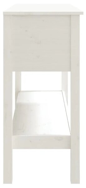 Konzolni stol bijeli 100x35x75 cm od masivne borovine - Bijela 1 100 cm Bijela