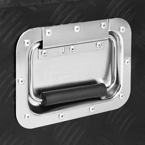 Kutija za pohranu crna 70 x 31 x 27 cm aluminijska - Crna 70 x 31 x 27 cm 1 1