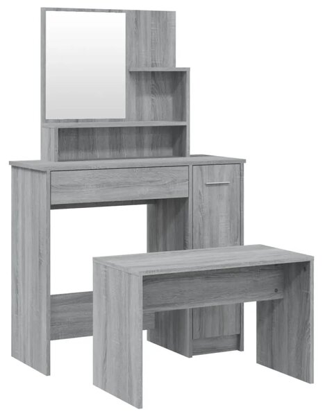 Set toaletnog stolića boja hrasta sonome 86 5x35x136 cm - Sivi hrast sonoma 1 Sivi hrast sonoma