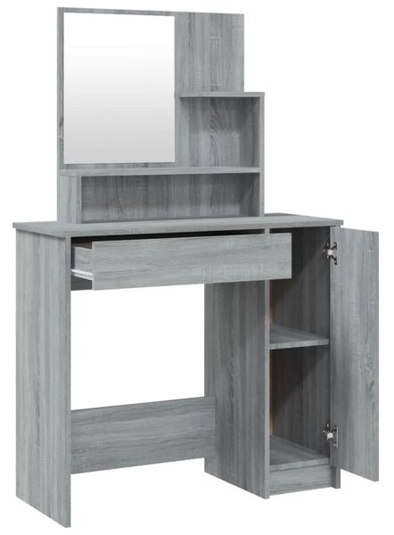 Set toaletnog stolića boja hrasta sonome 86 5x35x136 cm - Sivi hrast sonoma 1 Sivi hrast sonoma