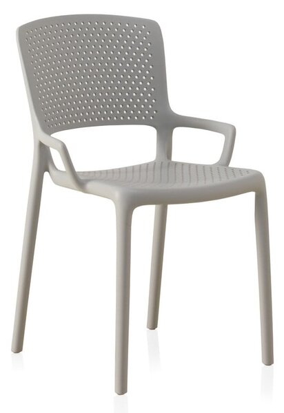 Sive plastična blagovaonske stolice u setu 4 kom Gaia – Geese