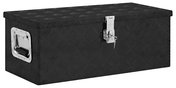 Kutija za pohranu crna 70 x 31 x 27 cm aluminijska - Crna 70 x 31 x 27 cm 1 1