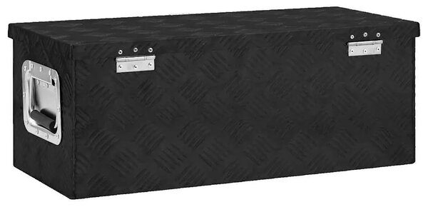 Kutija za pohranu crna 70 x 31 x 27 cm aluminijska - Crna 70 x 31 x 27 cm 1 1