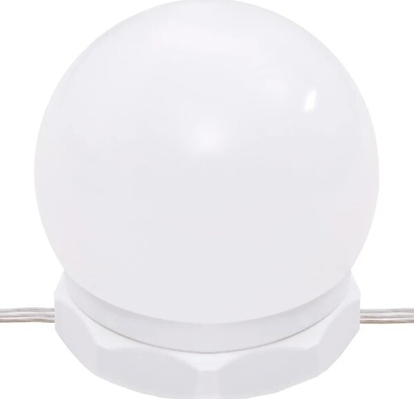 Set toaletnog stolića LED bijeli od konstruiranog drva - Bijela 60 x 40 x 140 cm 1 Bijela
