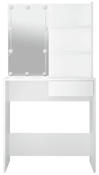 Toaletni stolić s LED svjetlima bijeli 74 5 x 40 x 141 cm - Bijela 1 Bijela