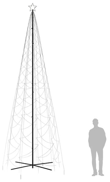 Stožasto božićno drvce toplo bijelo 1400 LED žarulja 160x500 cm - Topla bijela 500 x 160 cm 1 1