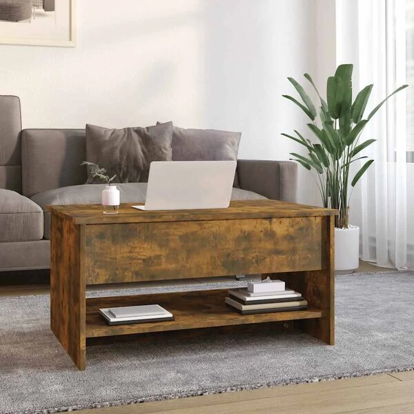 Stolić za kavu boja hrasta 80x50x40 cm konstruirano drvo - Dimljeni hrast 80 x 50 x 41.5 cm 1 Dimljeni hrast
